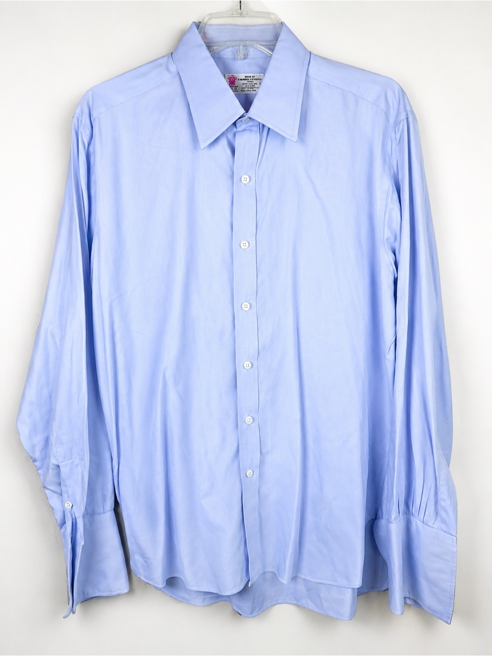 Turnbull & Asser Men’s Dress Shirt 16.5 Luxury Sea Island Cotton Light Blue L